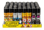 Clipper Feuerzeuge groß 48er Display Sprüche TRIP BUDDIES